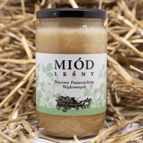 Miód leśny 1 kg Bractwo Pasieczników Wędrownych Miody Marmii i Mazur.JPG