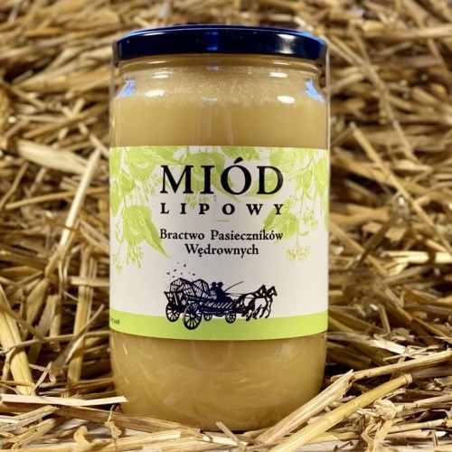 Miód lipowy 980 g, Bractwo Pasieczników Wędrownych Miody Warmii i Mazuz.jpg