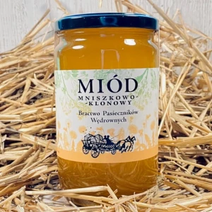 Miód mniszkowo - klonowy 980 g,  nierozgrzewany