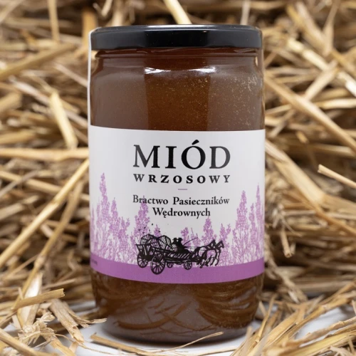 Miód wrzosowy 1 kg Bractwo Pasieczników Wędrownych Miody Marmii i Mazur.JPG